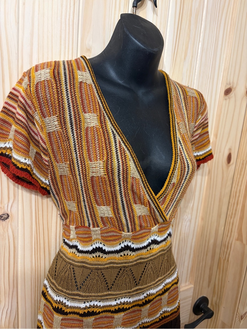 Vintage Demanding By Say What Babydoll Loose Knit Blouse Top Festival BoHo Y2K - Picture 3 of 6